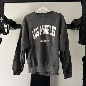 Anine Bing Charcoal Ramona Crewneck Sweater Medium